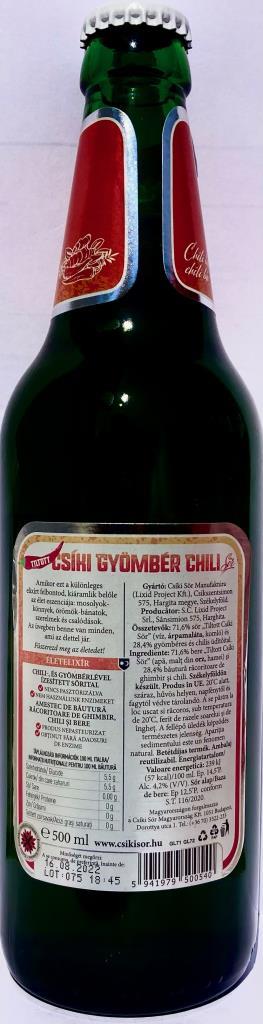 Tiltott Csíki Chili-Gyömbér Sör 0,5L palack 4,2%