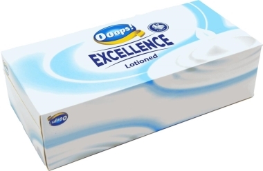 Ooops! Excellence Lotioned dobozos 4 rétegű papír zsebkendő 80 db