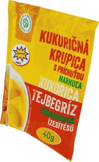 Kukorica tejbegríz-sárgabarack 40g  Gluténmentes