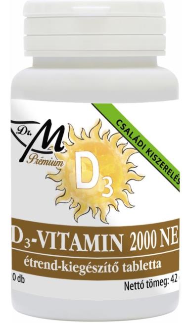 Dr. M Prémium D3-vitamin tabletta 2000NE 120x