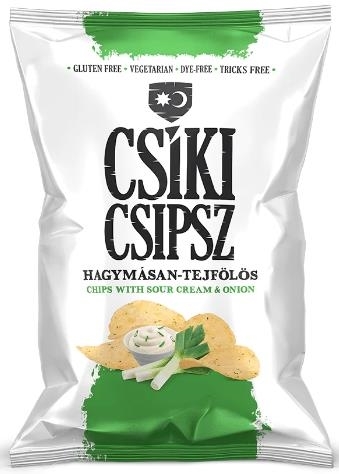 Csíki Csipsz 100g Hagymásan-Tejfölös